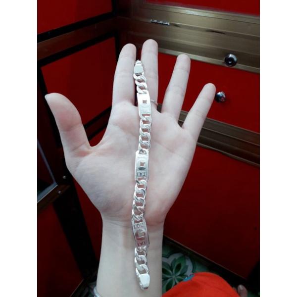Lắc tay nam bạc ta chữ Tài Lộc YN JEWELRY