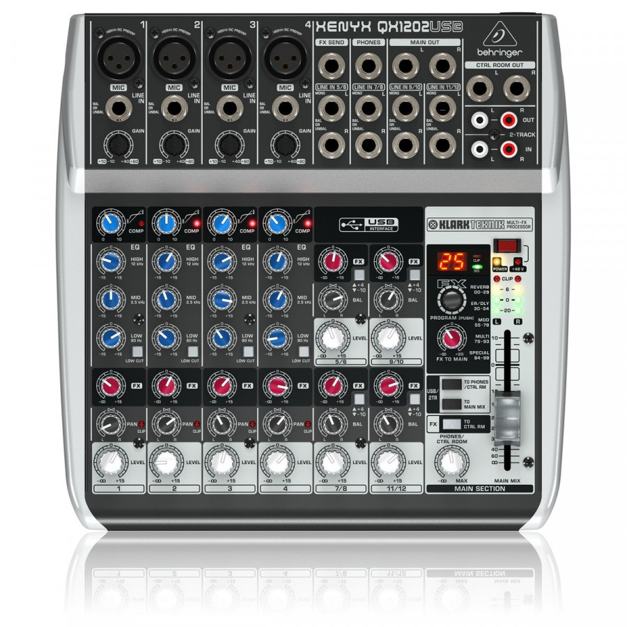 Behringer QX1202 USB - Mixer USB 12 Cổng kèm hiệu ứng - Hàng nhập khẩu