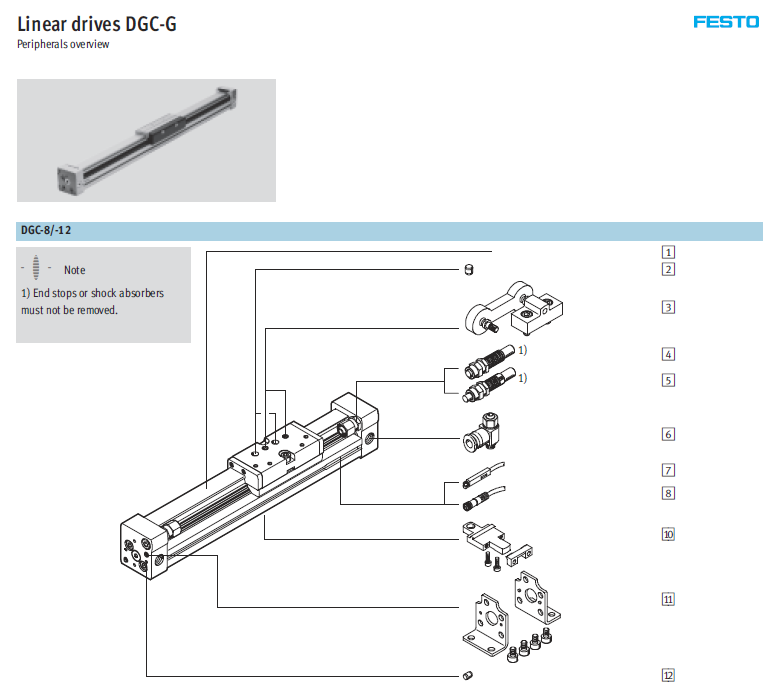 Cylinder Festo DGC-12-250-G-P-A 530907 | Hàng Chính Hãng