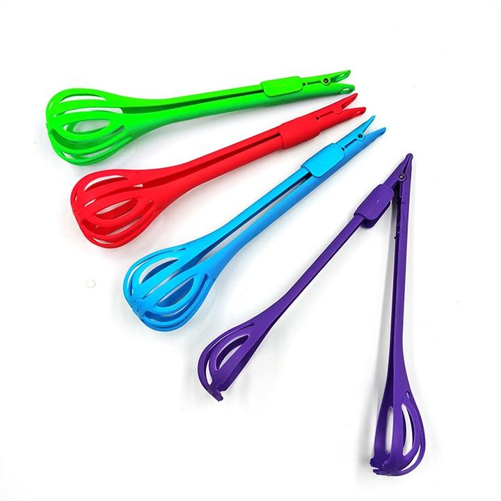 Kẹp Nhựa Gắp Thức Ăn Kiêm Dụng Cụ Đánh Trứng