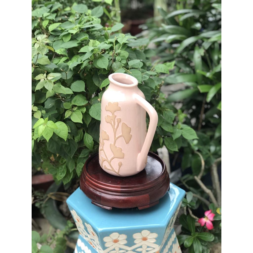 BÌNH HOA GỐM SỨ XUẤT KHẨU TRANG TRÍ DECOR BÌNH CẤM HOA XK06