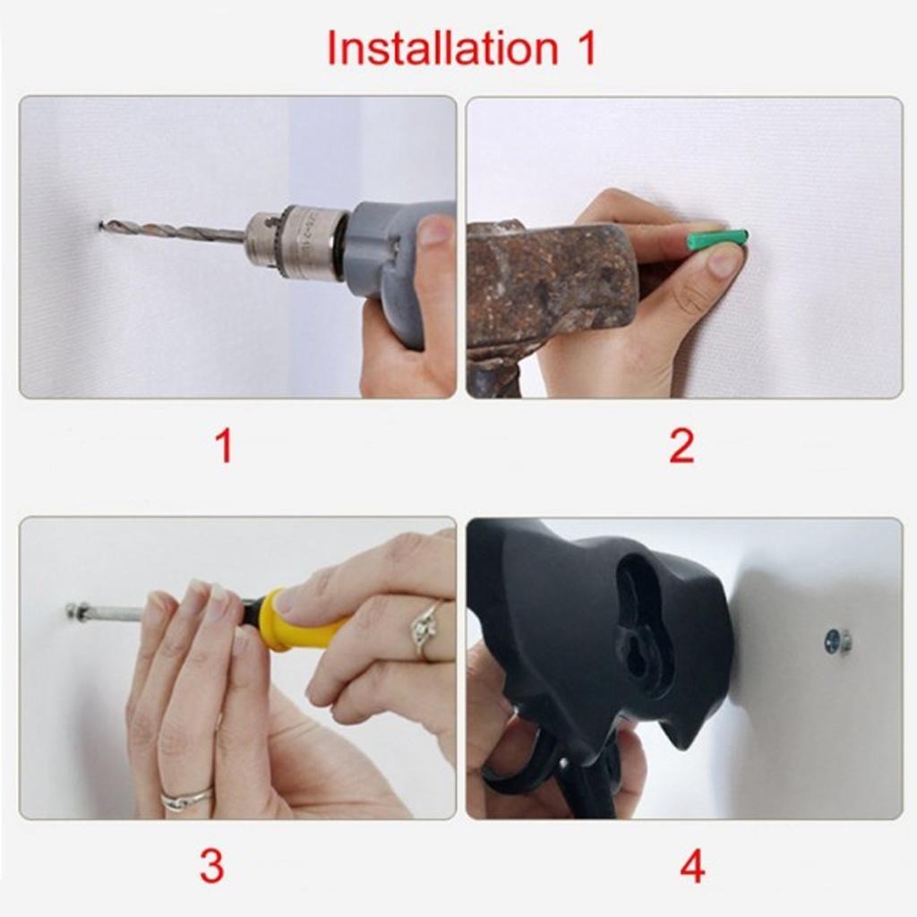 3Pcs Resin Animal Giraffe Head Hook Bags Purse Towels Coat Key Wall Hanger