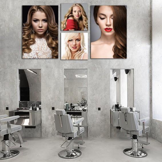 Tranh dán tường salon tóc, tiệm cắt tóc, mẫu tóc