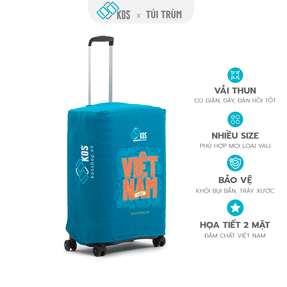 TÚI TRÙM THUN CAO CẤP - BẢO VỆ VALI HỌA TIẾT VIỆT NAM