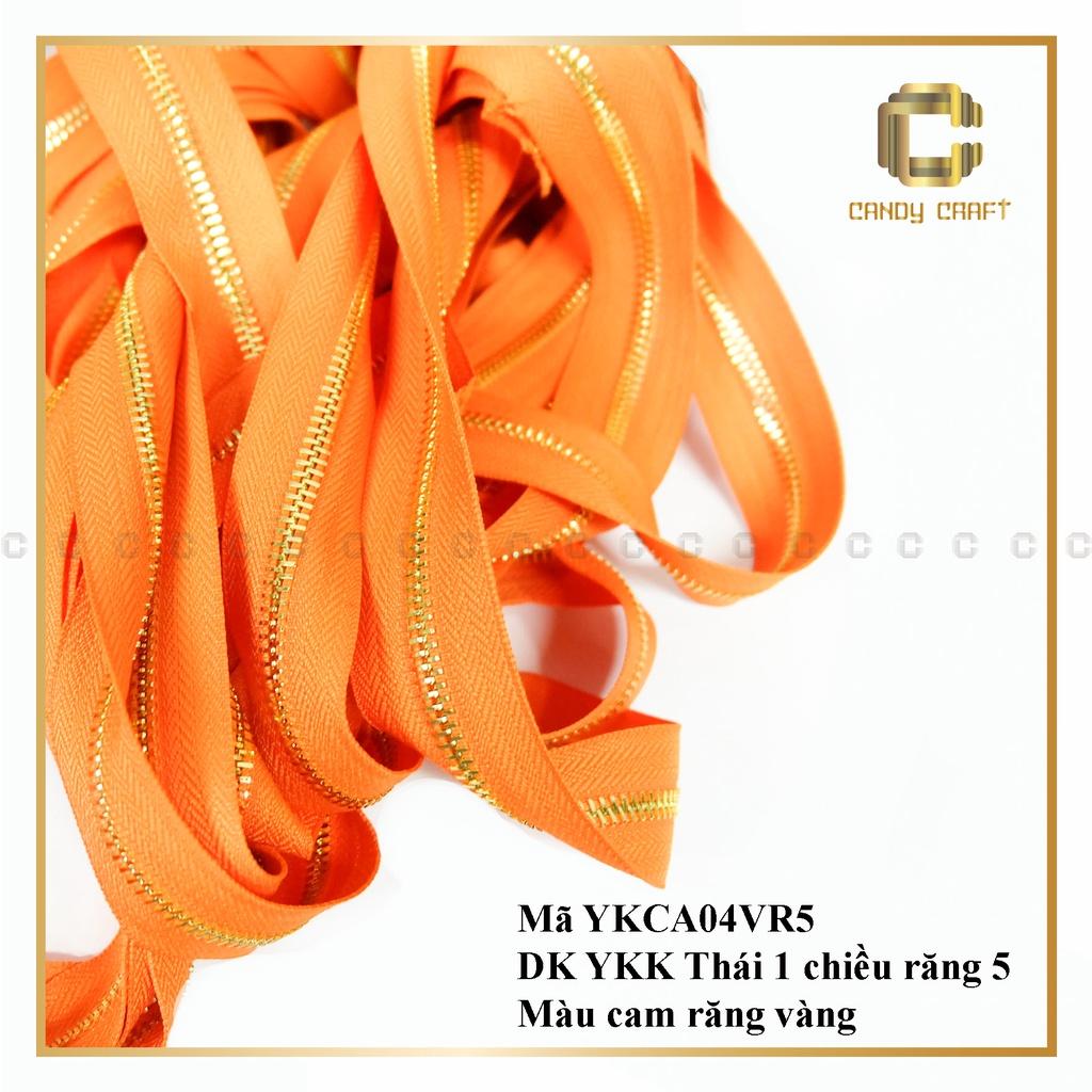 Dây kéo YKK Thái 1 chiều răng 5 (chưa kèm đầu khóa)