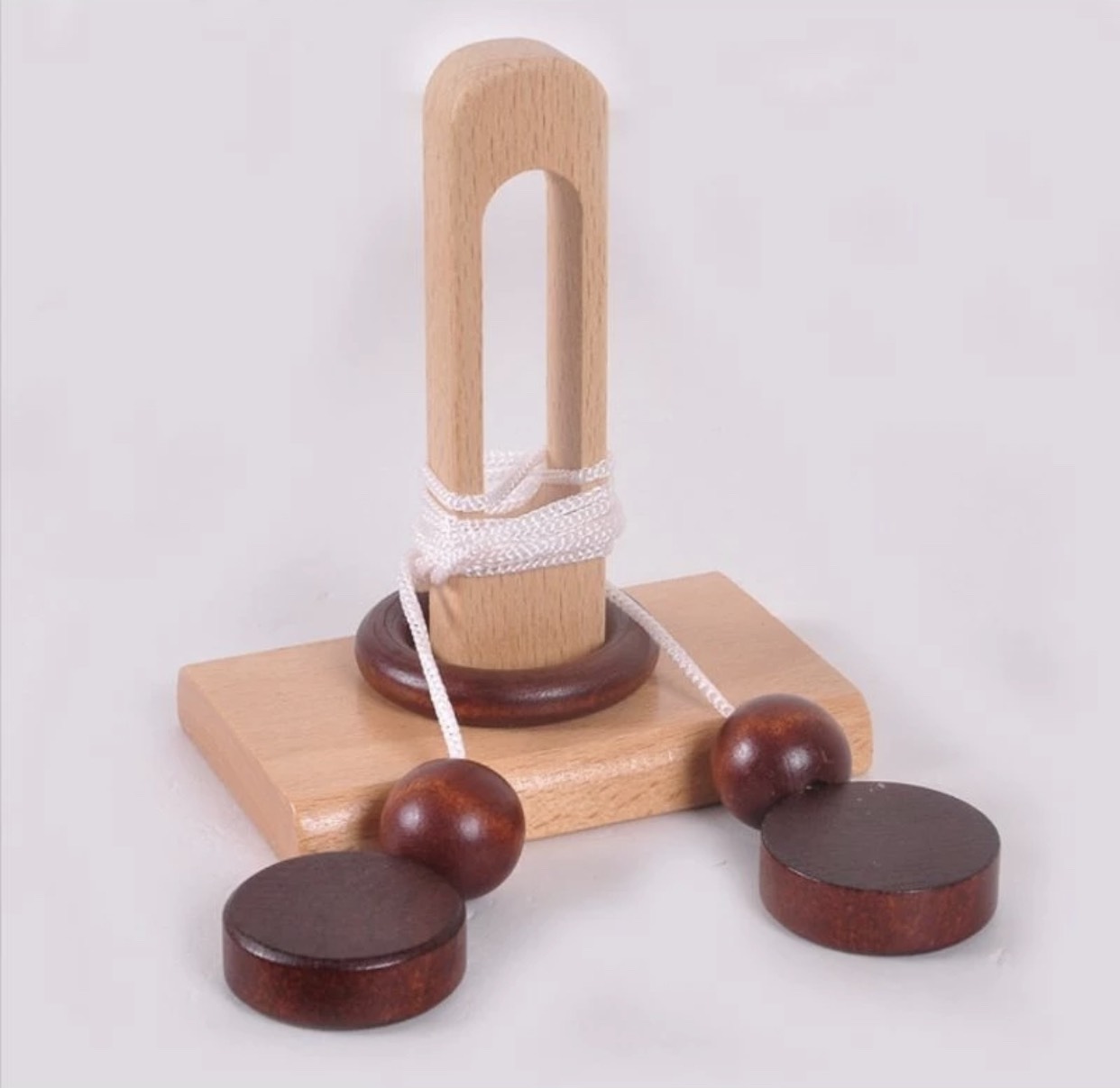 Đồ chơi trí tuệ_Thử thách trí não_Ball & Rope - Wooden Puzzle_Hack não & Độc đáo_Logic_IQ Toys_Giải đố_Tư Duy