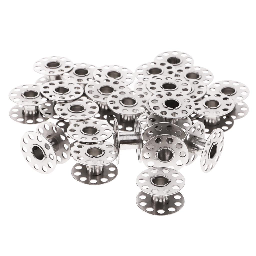 25 Pieces Metal Bobbins Sewing Machine Bobbins Case Organizer with Case 25mm