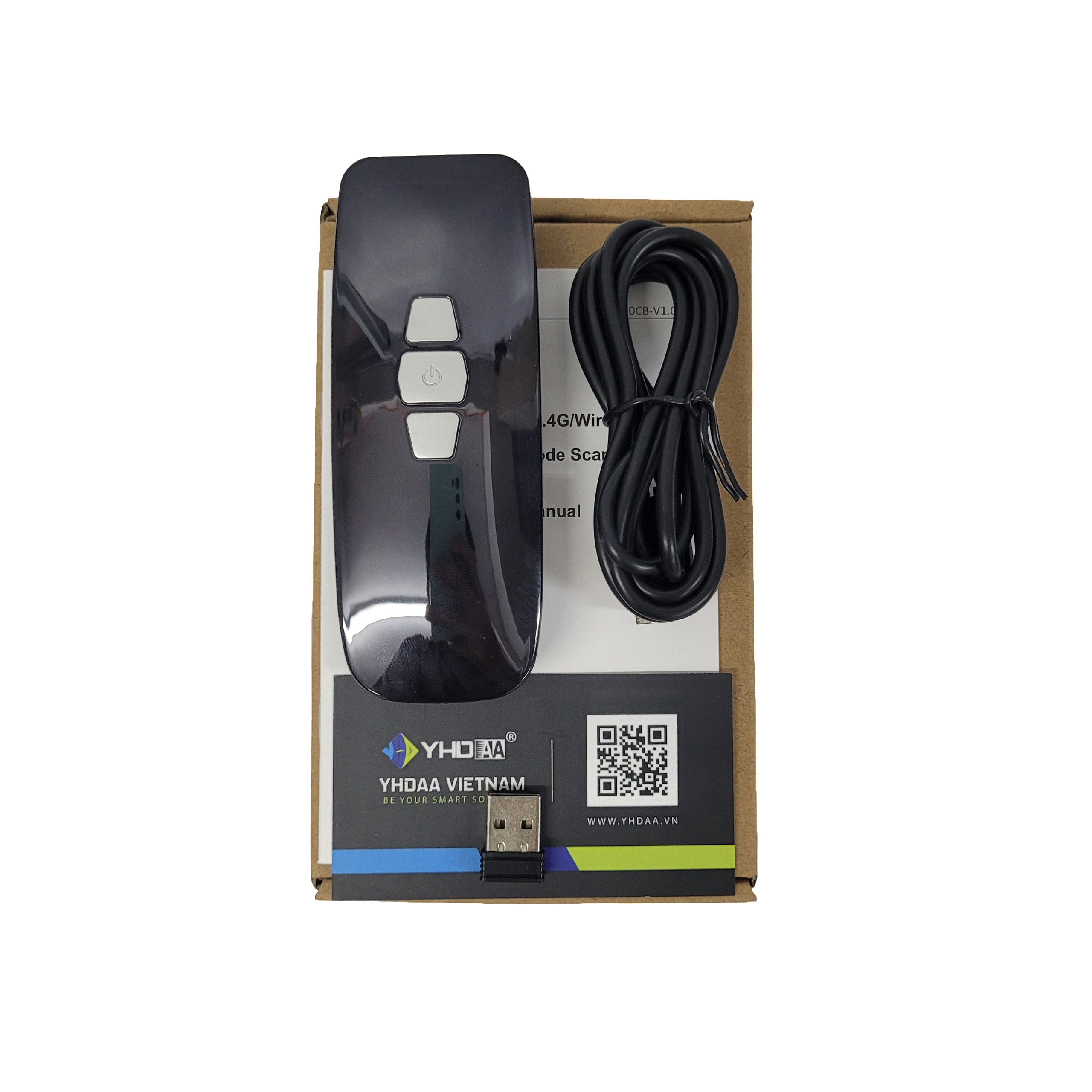 Máy quét mã vạch Mini YHD 3200CB 1D đọc mã vạch Barcode bỏ túi kết nối Bluetooth/ USB dùng trên Điện thoại, Máy tính - Hàng Nhập Khẩu