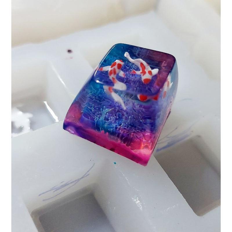 Keycap artisan cá koi profile SA R1 trang trí bàn phím cơ.