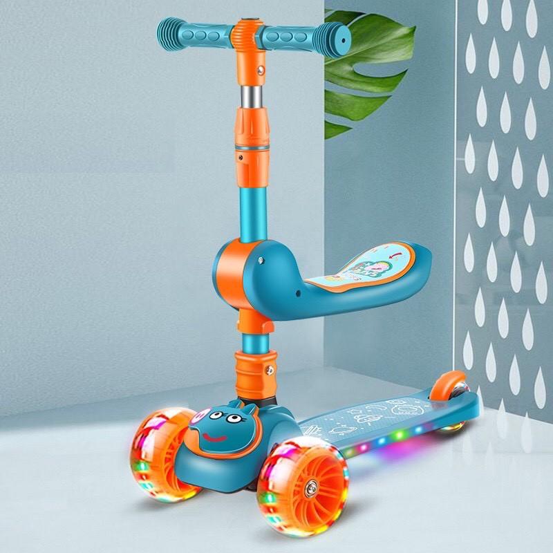 Xe trượt Scooter BaBy BaBy an toàn cho bé 3 bánh to phát sáng vĩnh cửu chịu lực