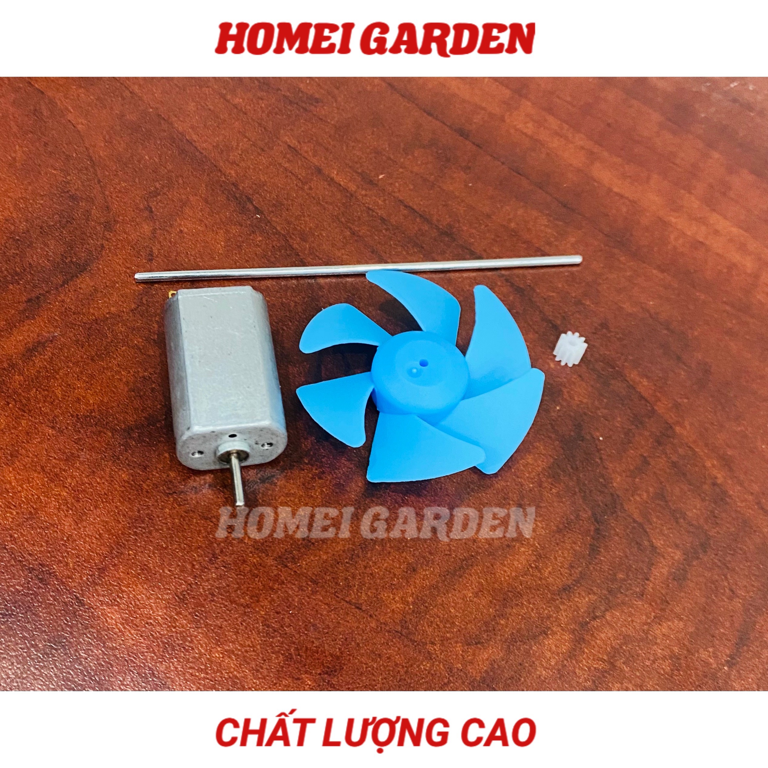 Bộ motor chế tàu thuyền mini 180SH điện áp 3V - 6V trục 100mm chân vịt 50mm DIY - HM0055