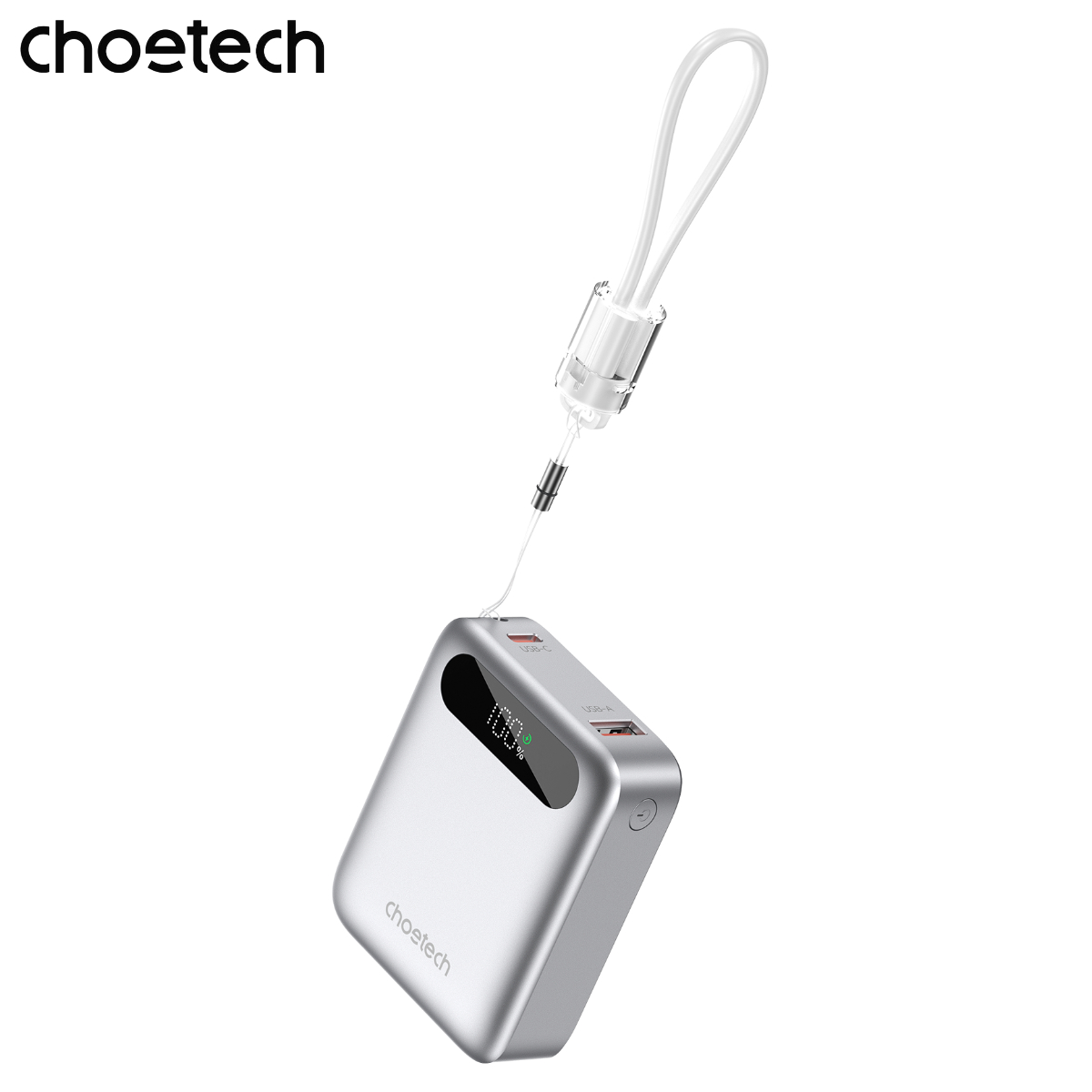 Pin Dự Phòng Sạc Nhanh Choetech B860 Công Suất 22.5W Dung Lượng 10000mAh Tích Hợp Cáp Sạc C to C - Hàng chính hãng