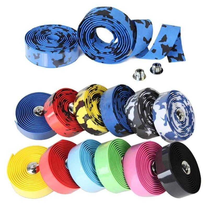 Road Bike Handlebar Tape Soft Road Bicycle Handlebar 1 Pair Cycling Soft EV Anti-Slip Bicycle Bar Tape Bycicle Accessories