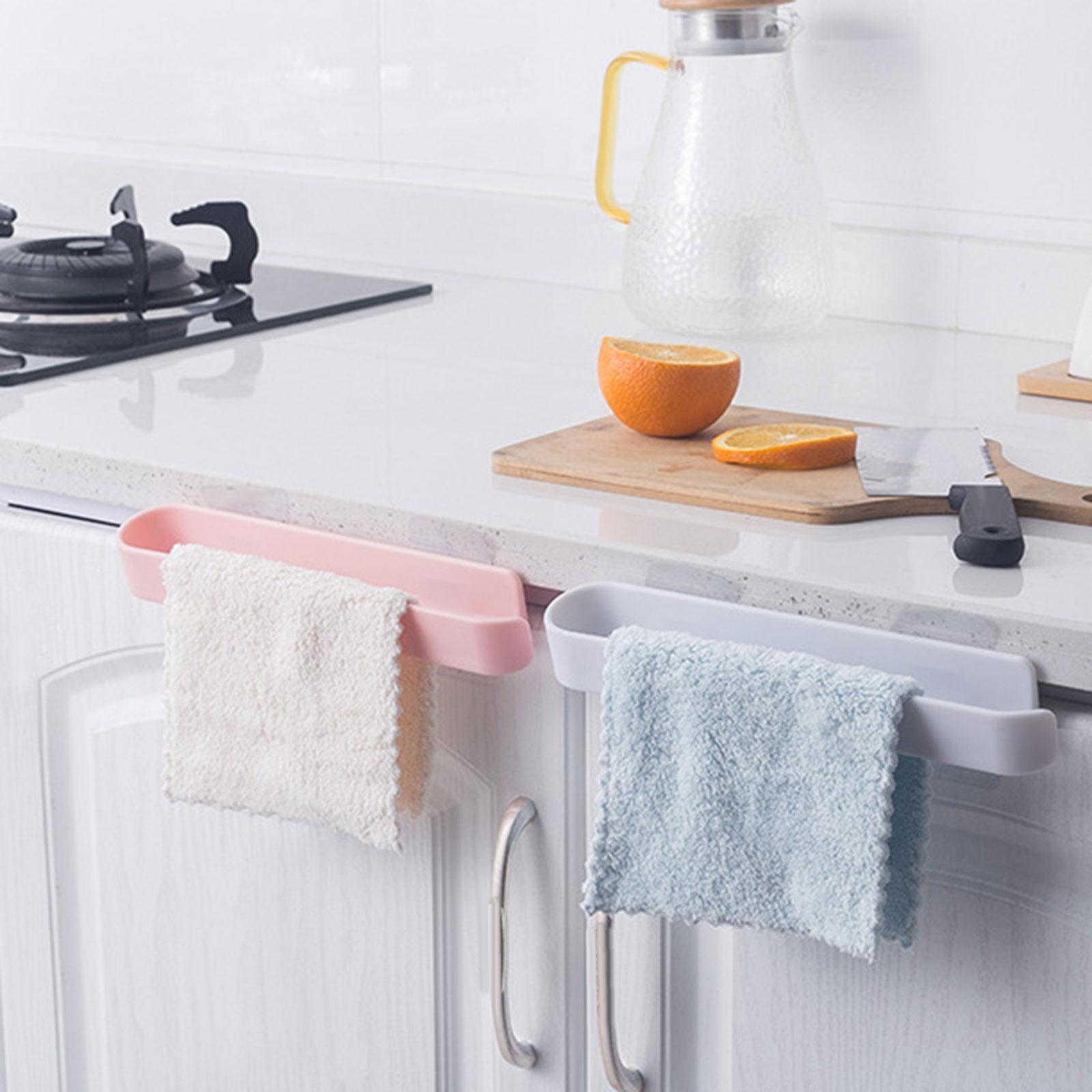 Multifunctional Bath Towel Holder Wall Storage Rack Hanging Storage Shelf for Kitchen Bathroom