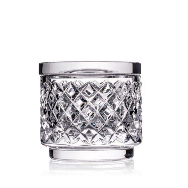 Âu Pha Lê ROGASKA SOLITAIRE Đường Kính 10cm Có Nắp Đậy, Hũ Thủy Tinh Cao Cấp Đựng Mứt, Kẹo, Đường, Nhập Đức