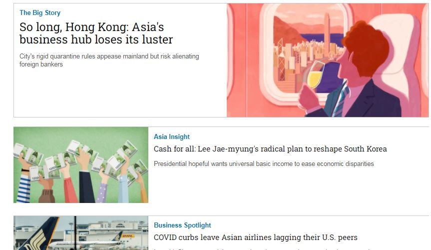 Nikkei Asian Review: Nikkei Asia - 2021: SO LONG, HONG KONG - 46.21 tạp chí kinh tế nước ngoài, nhập khẩu từ Singapore