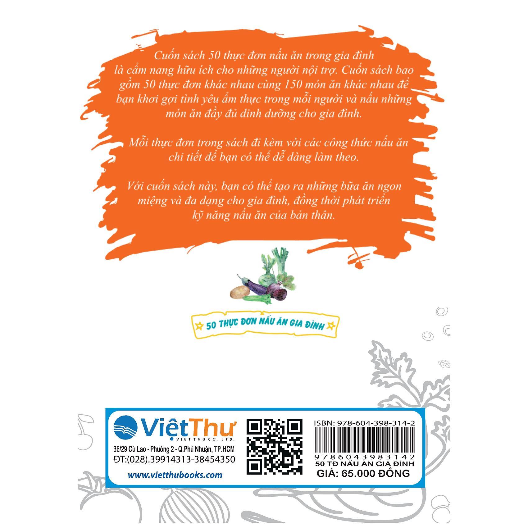 Sách - 50 Thực Đơn Nấu Ăn Trong Gia Đình - Chính Thông Book