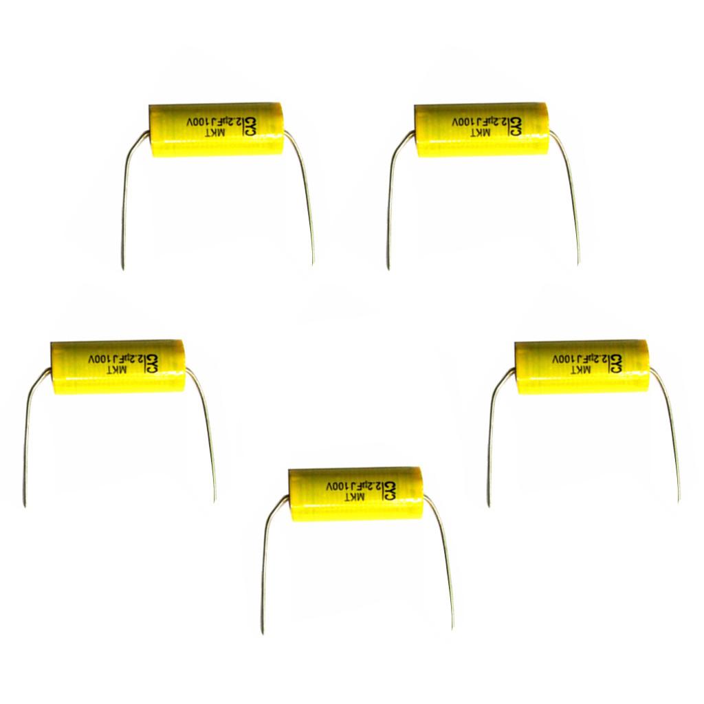 5 Miếng 2.2UF 100V Tụ Điện Tần Số Bộ Chia Đeo Chéo Cho Âm Thanh Loa Điện Thoại Kiêm Pin Dự Phòng Và Đế Dựng Di