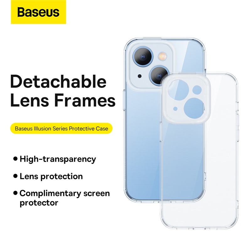 Ốp lưng chống sốc trong suốt cho iPhone 14 Pro hiệu Baseus Protective Case trang bị khung bảo vệ camera, chống chịu va đập cực tốt, độ trong suốt chuẩn HD - hàng nhập khẩu