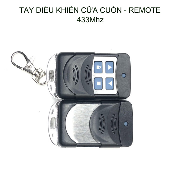 Tay điều khiển cửa cuốn sao chép mã cố định, tần số 433Mhz