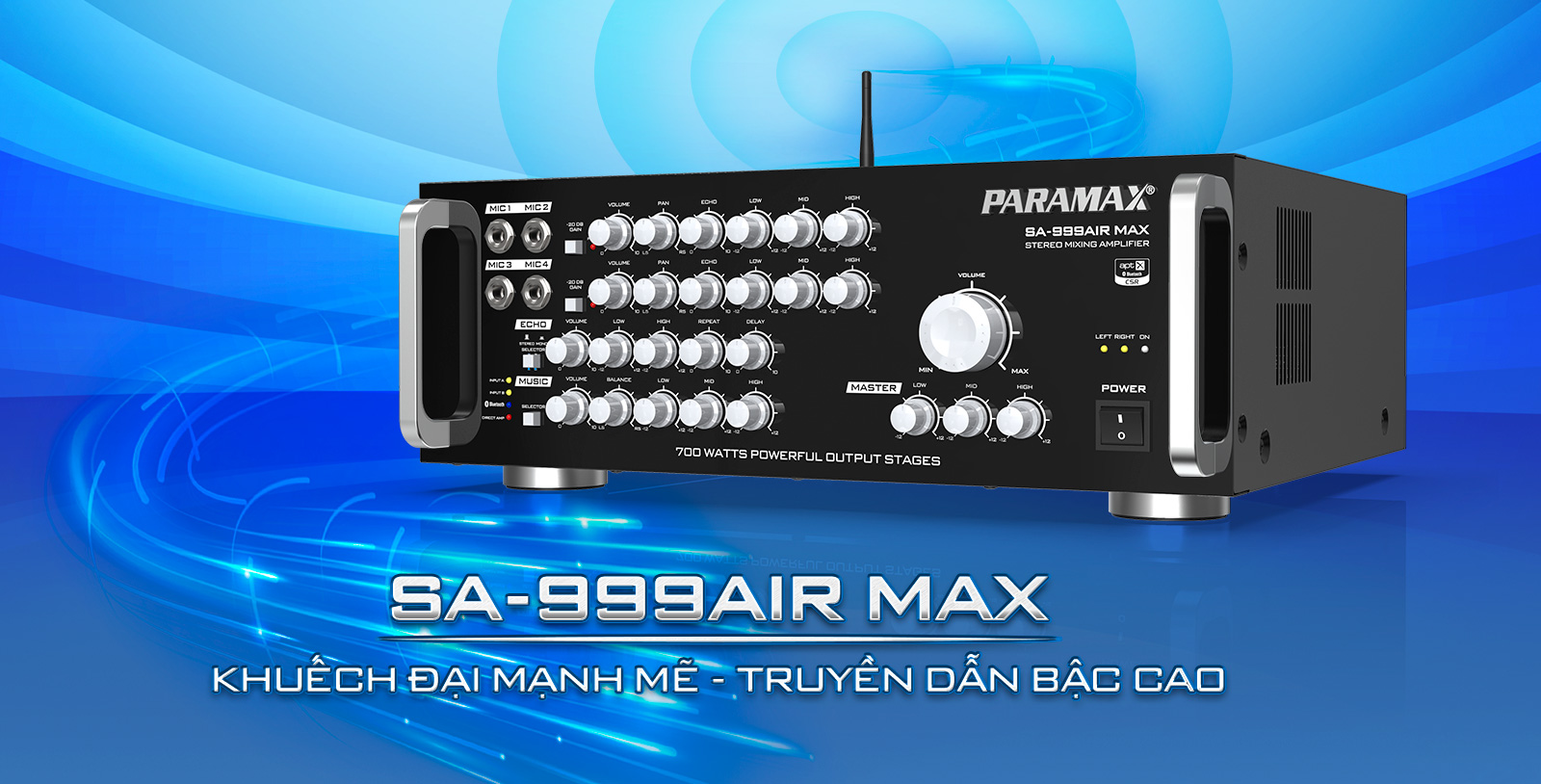 Amply Bluetooth Paramax SA-999AIR MAX- Hàng chính hãng