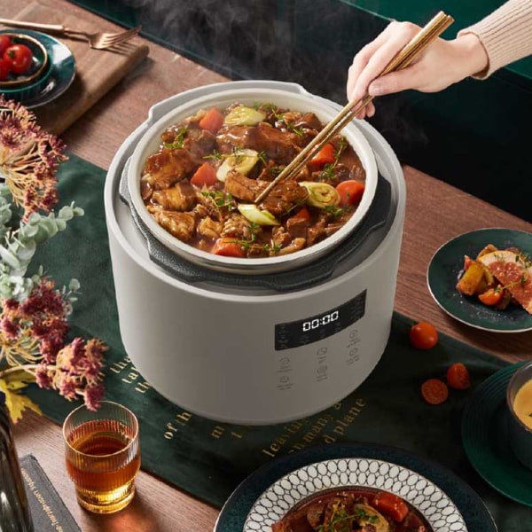 Nồi Áp Suất Đa Năng 2.5L Bear YLB-A25F1 (PC-4H25R),Bản tiếng Việt, Hẹn giờ 24 tiếng - Hàng Chính Hãng