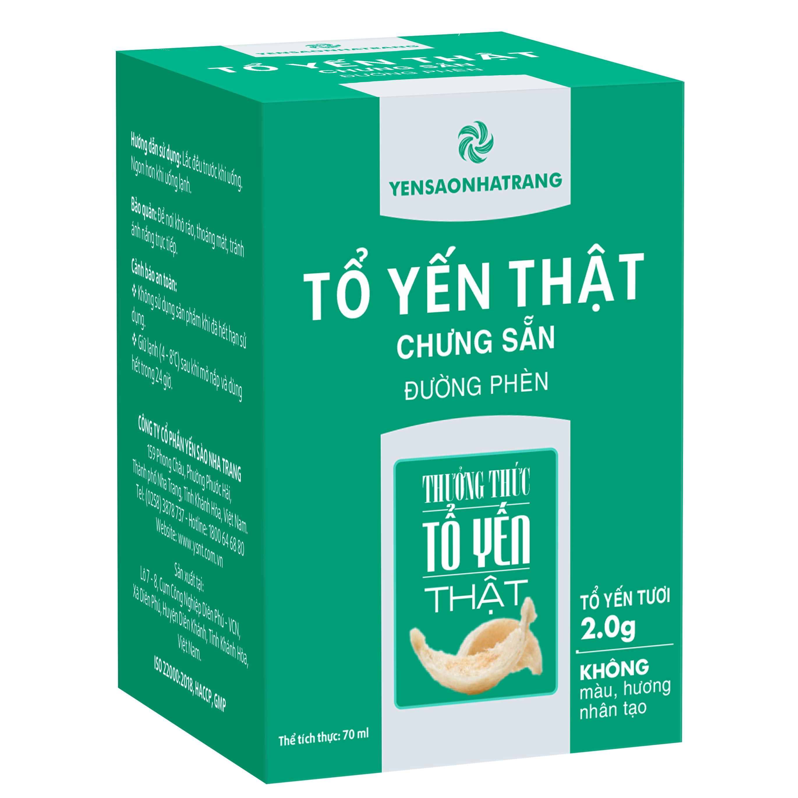 Tổ Yến Thật Chưng Sẵn Đường Phèn Lọ 70ml Yến Sào Nha Trang