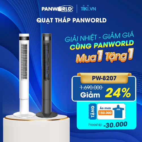 Quạt tháp không cánh Panworld PW-8207 thương hiệu Thái Lan - Hàng chính hãng