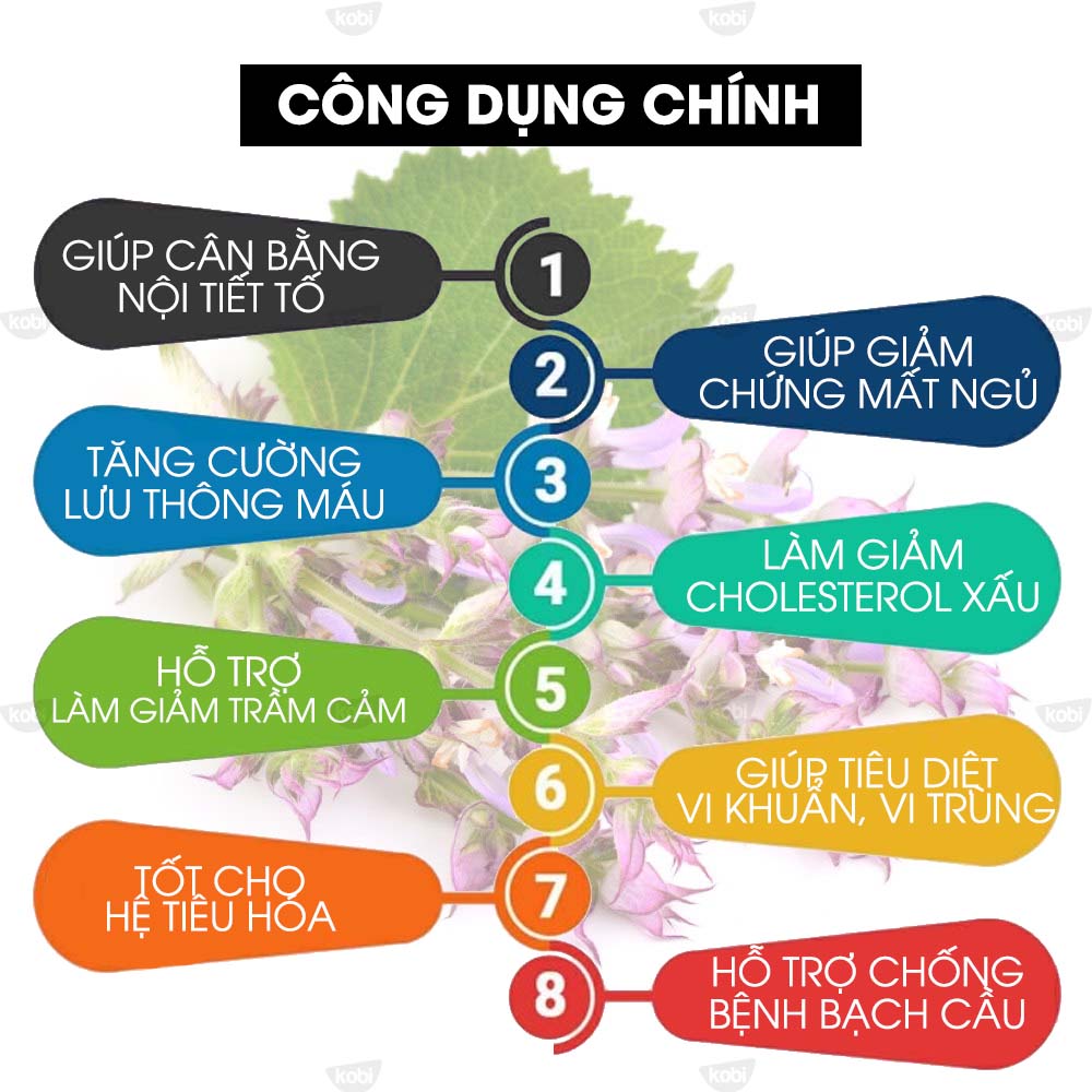 Tinh Dầu Đơn Sâm Kobi Clary Sage Essential Oil Giúp Ngăn Ngừa Viêm Nhiễm, Chống Trầm Cảm Hiệu Quả - 5ml