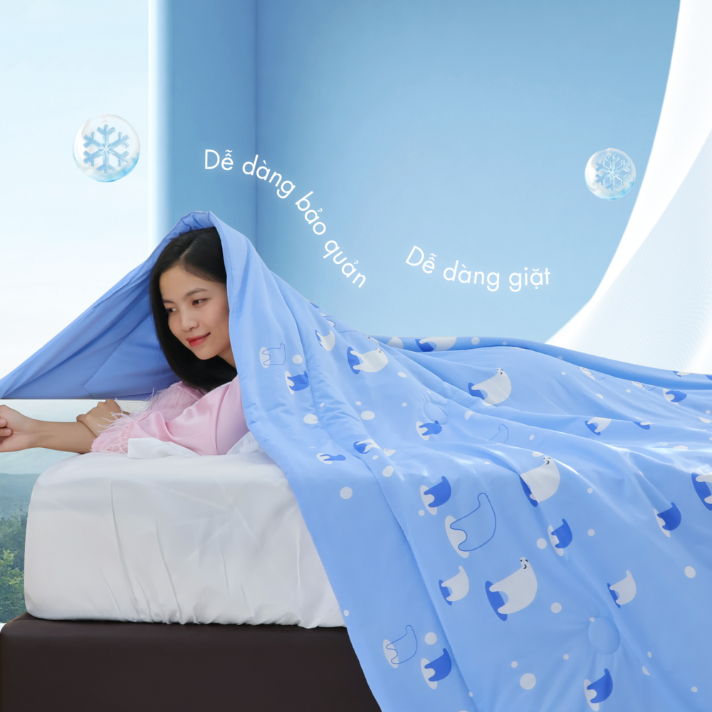 [CHĂN HÈ MÁT LẠNH] Mền lạnh I Cool Advance NIN House NM8027 2mx2m2 |Chăn mền Ice silk cao cấp, Chăn điều hoà nhiều độ