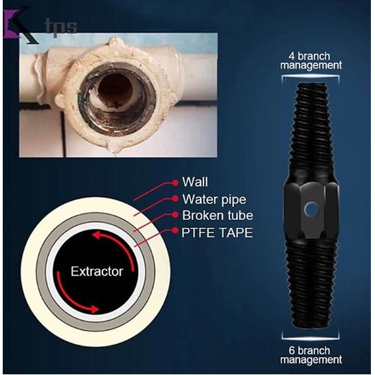 Bộ dụng cụ tháo đầu ống nước gãy 2 đầu phi 16 - 27mm kèm tay vặn