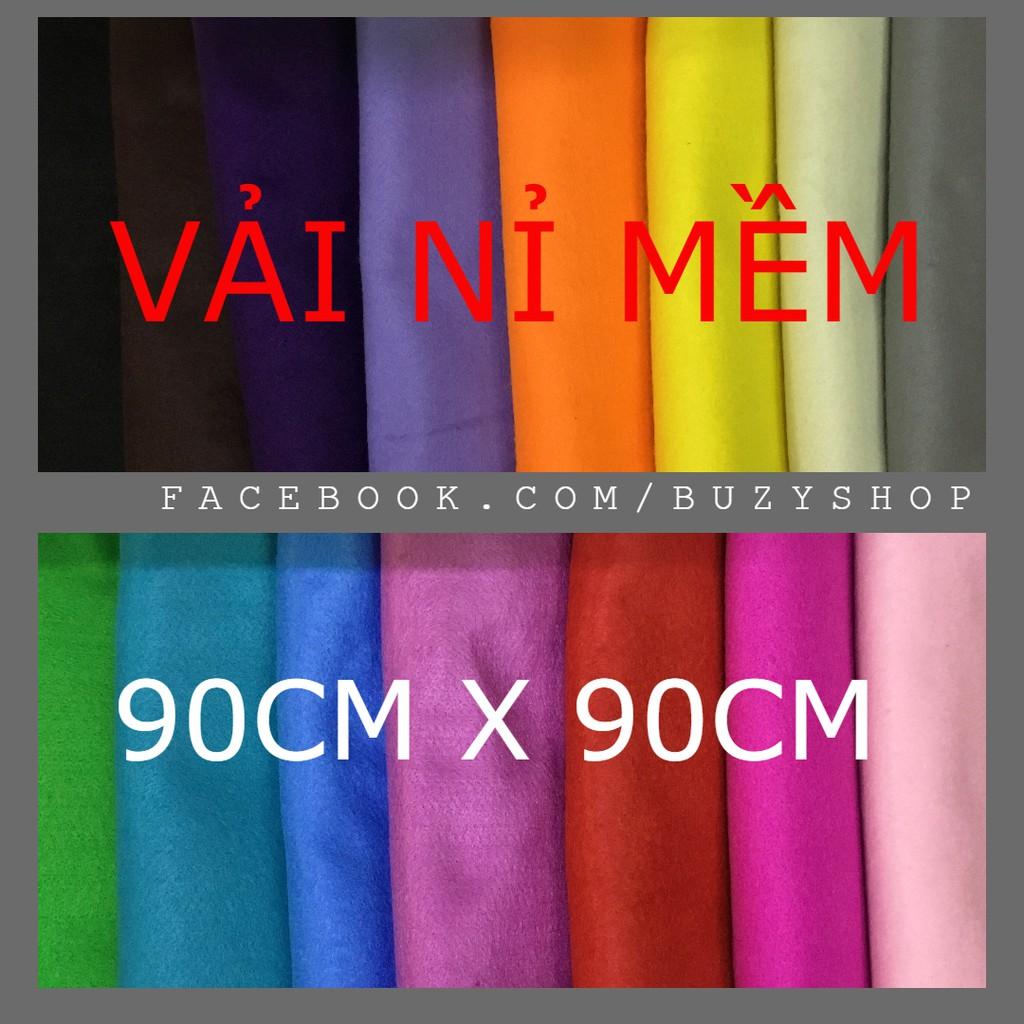 (90x90cm) vải nỉ mềm nguyên liệu thủ công, phụ liệu handmade may treo nôi