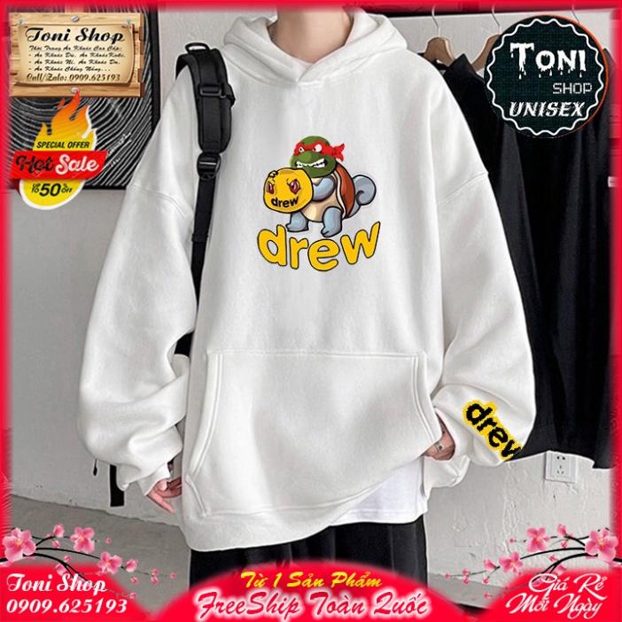 ÁO HOODIE DREW Ninja Rùa - In Pet Siêu Bền Siêu Đẹp