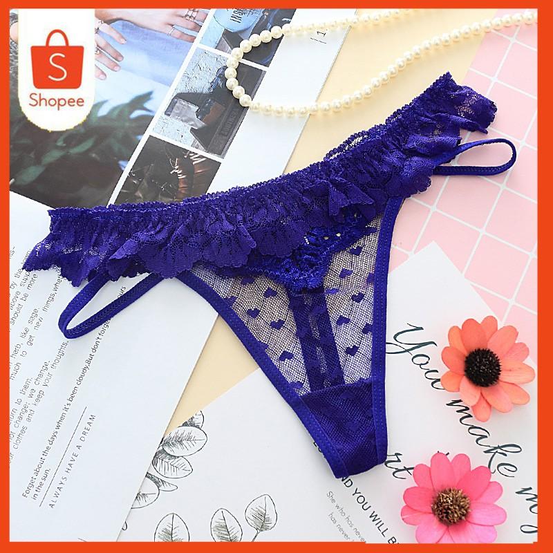 Quần lót lọt khe - Quần lót ren nữ phối dây sexy - Chất liệu ren mềm mịn, mẫu mới DNL022