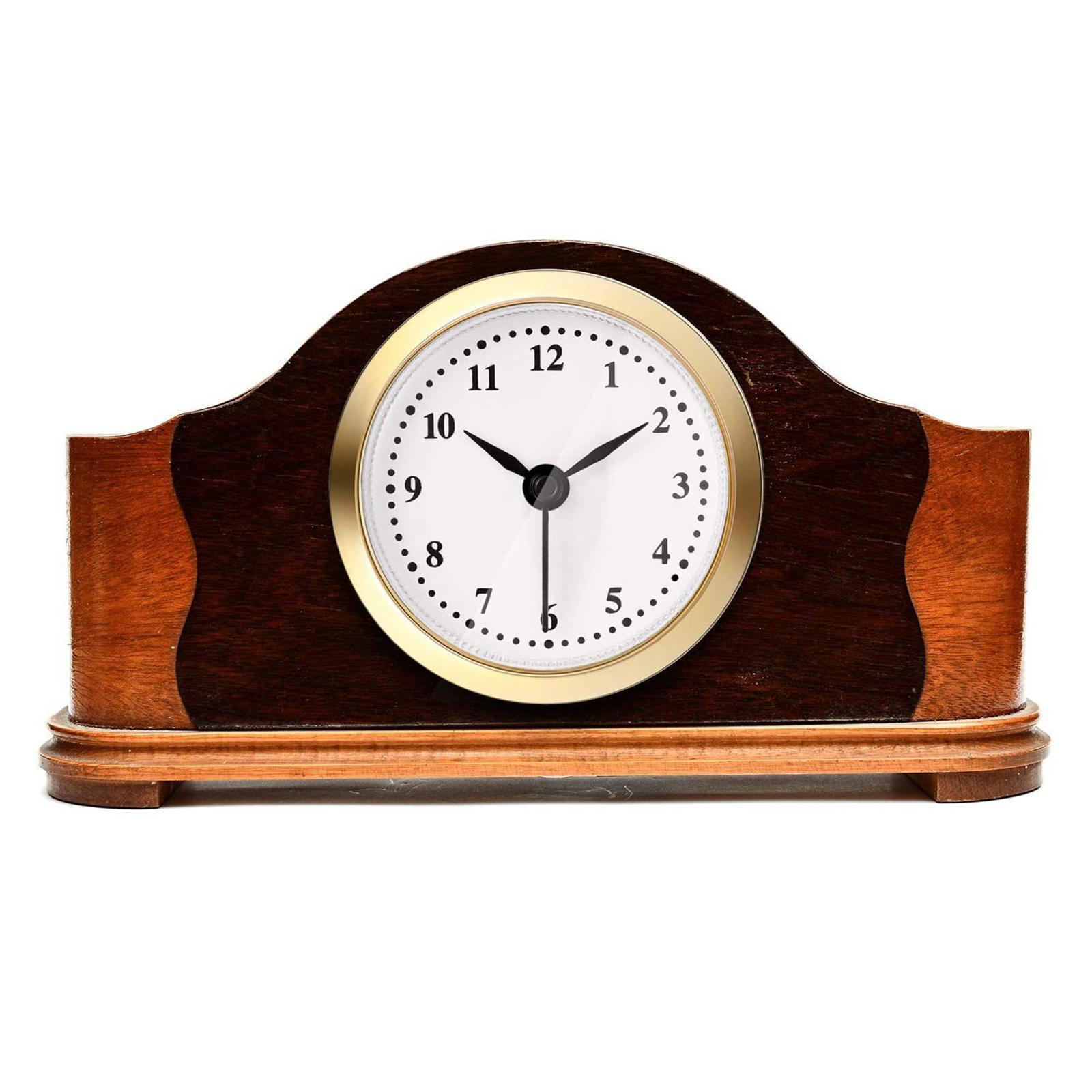 2xRound Quartz Clock Insert Wall Clock Movement Silent Bedroom Arabic Numeral