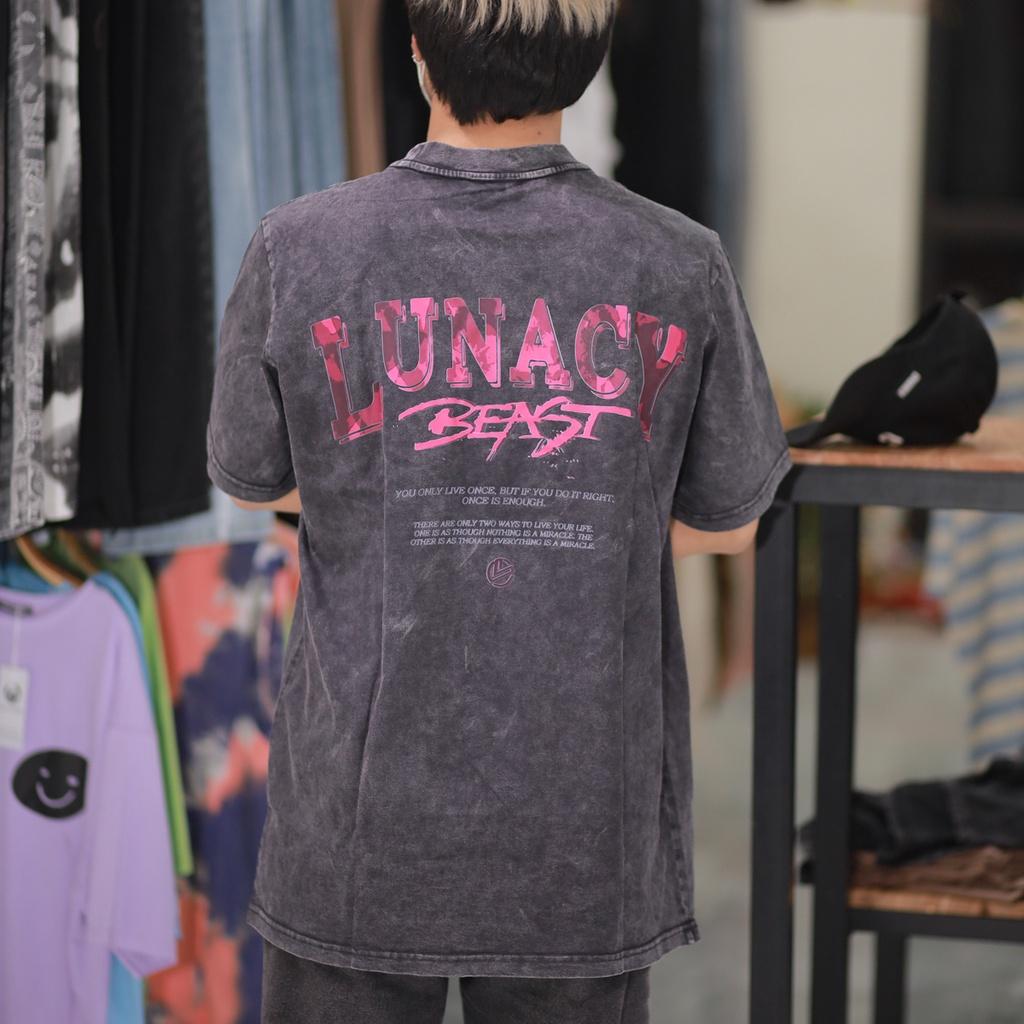 Áo thun loang đen Beast nam nữ tay lỡ chất liệu cotton 100% cao cấp dáng unisex