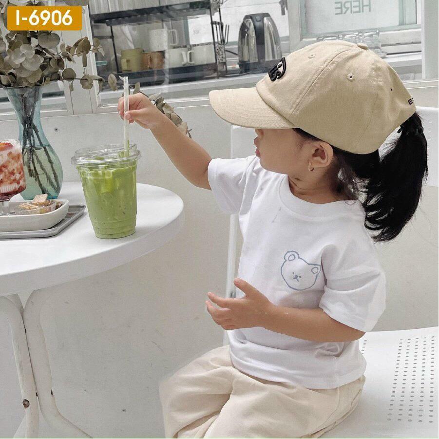 Áo Thun Gia Đình cotton mịn hình Gấu Xanh Logo In Hai Mặt