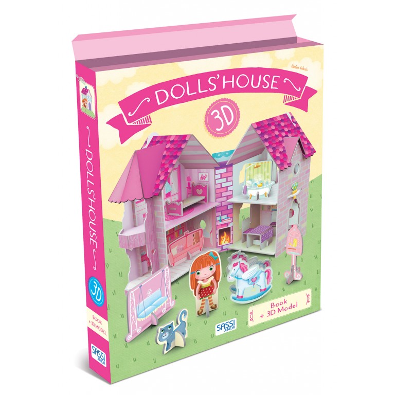 MÔ HÌNH 3D giấy NGÔI NHÀ BÚP BÊ thương hiệu Sassi Junior 3D Modeling DOLLHOUSE