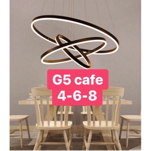 Đèn thả 3 vòng 40-60-80 mầu vàng và cafe DT HQ