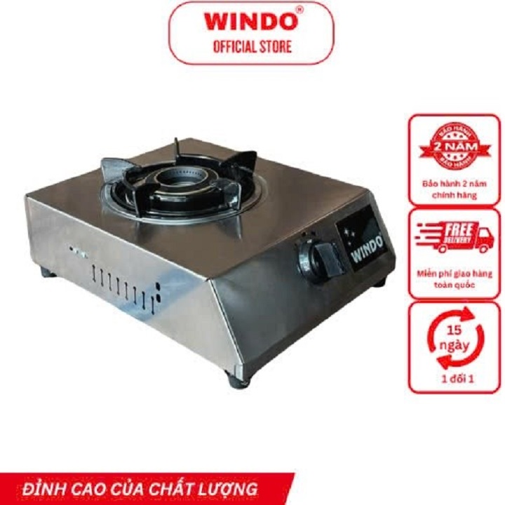 Bếp gas Cao Cấp Lửa Mạnh Windo 110SI - Bếp Gas 1 Lò Bán Công Nghiệp -Hàng Chính Hãng