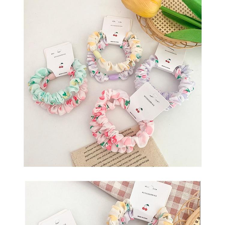 Dây cột tóc vải scrunchies nhỏ hình trái cây siêu dễ thương phiên bản Hàn Quốc DS1