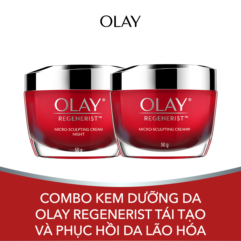 Combo Kem Dưỡng Da OLAY Regenerist Tái Tạo Và Phục Hồi Da Lão Hóa