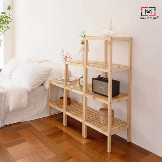 KỆ TRANG TRÍ GỖ 3 TẦNG - 3F NATURAL SHELF