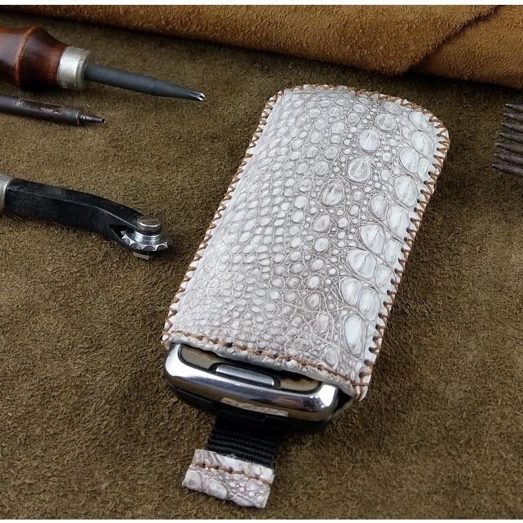 Bao da có dây rút cho Nokia 8800 handmade da cá sấu thật có gù