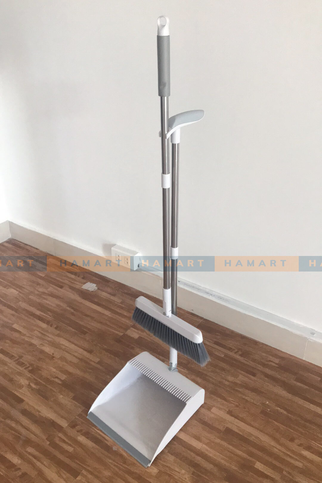 Chổi Quét Nhà Thông Minh Hamart 2in1 Chổi Nhựa Kèm Hót Rác Gấp Gọn - XOAY 180° KY LỌC RÁC