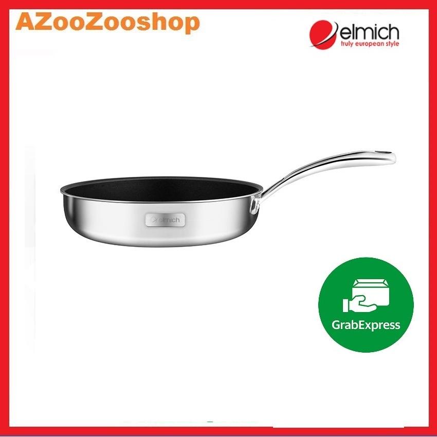 Chảo ELmich Inox Cao Cấp 2 Lớp Đáy Liền Trimax 28cm