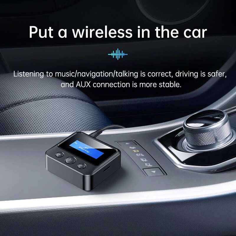 SOAIY Thiết Bị Phát Nhạc Không Dây Bluetooth 5.0 Màn Hình LCD C39S - Hàng Nhập Khẩu