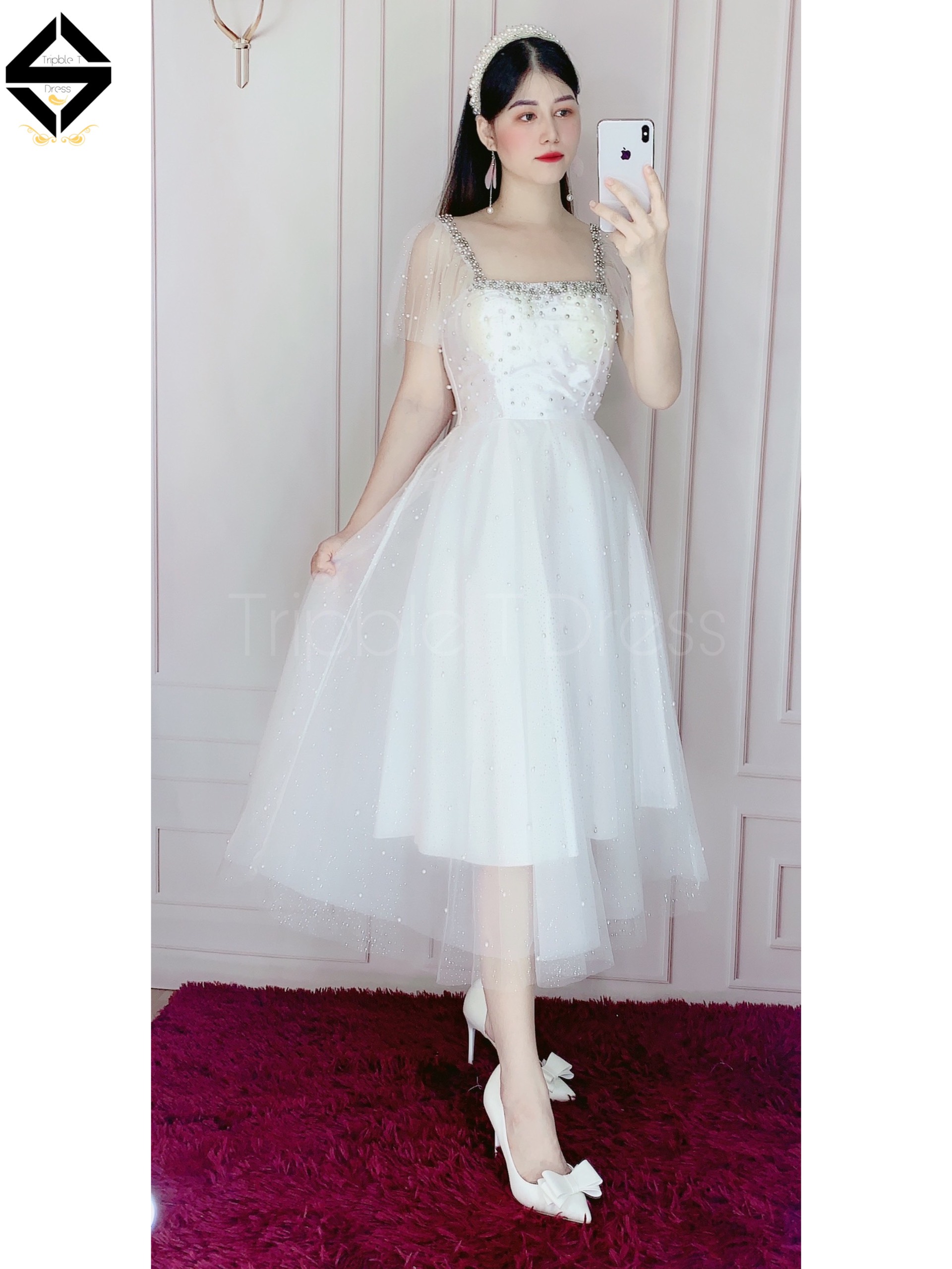 Đầm xoè dự tiệc công chúa sang trọng TRIPBLE T DRESS - Size S/M/L - MS60V