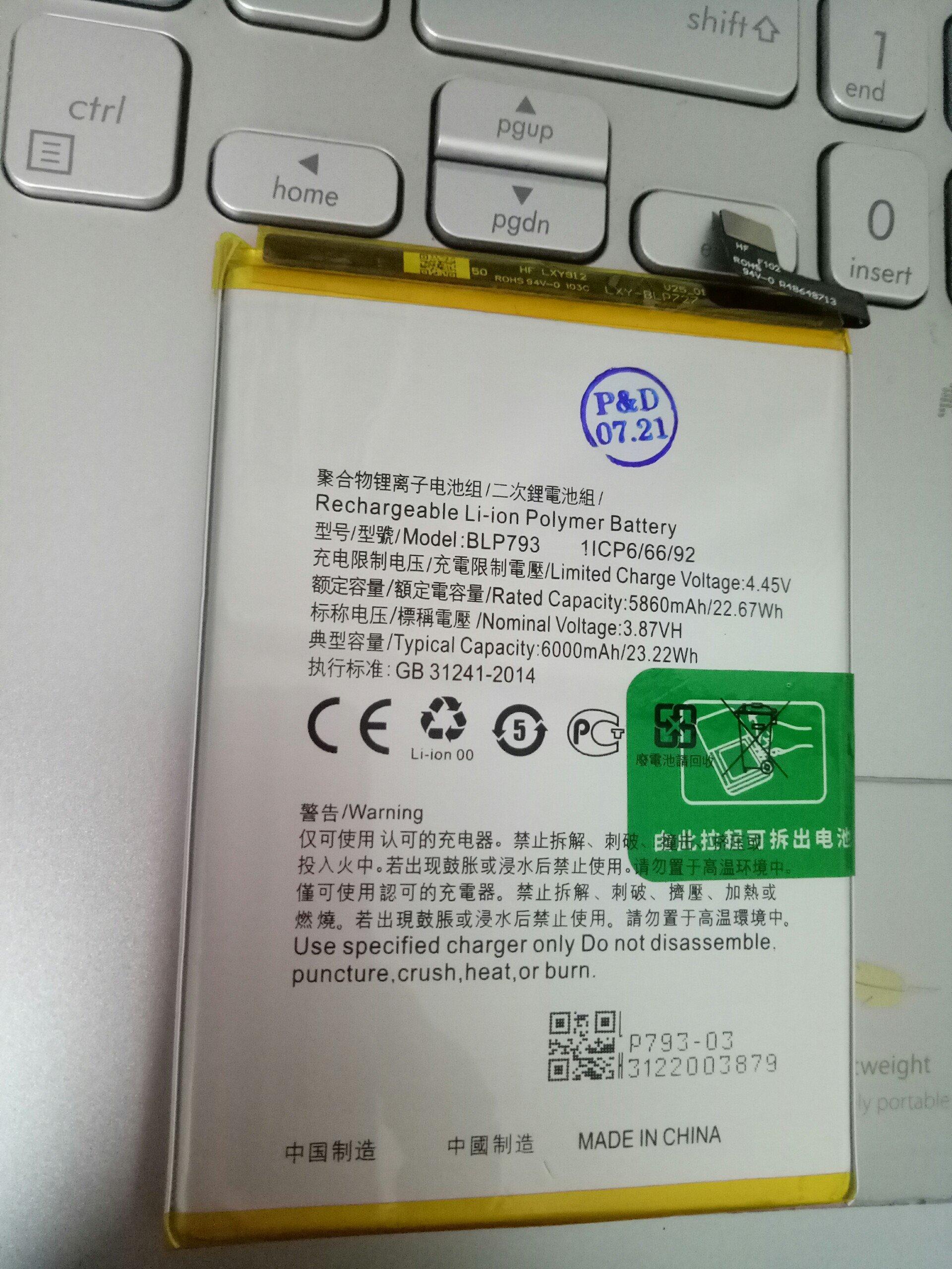 Pin Dành cho Oppo RMX2189 zin