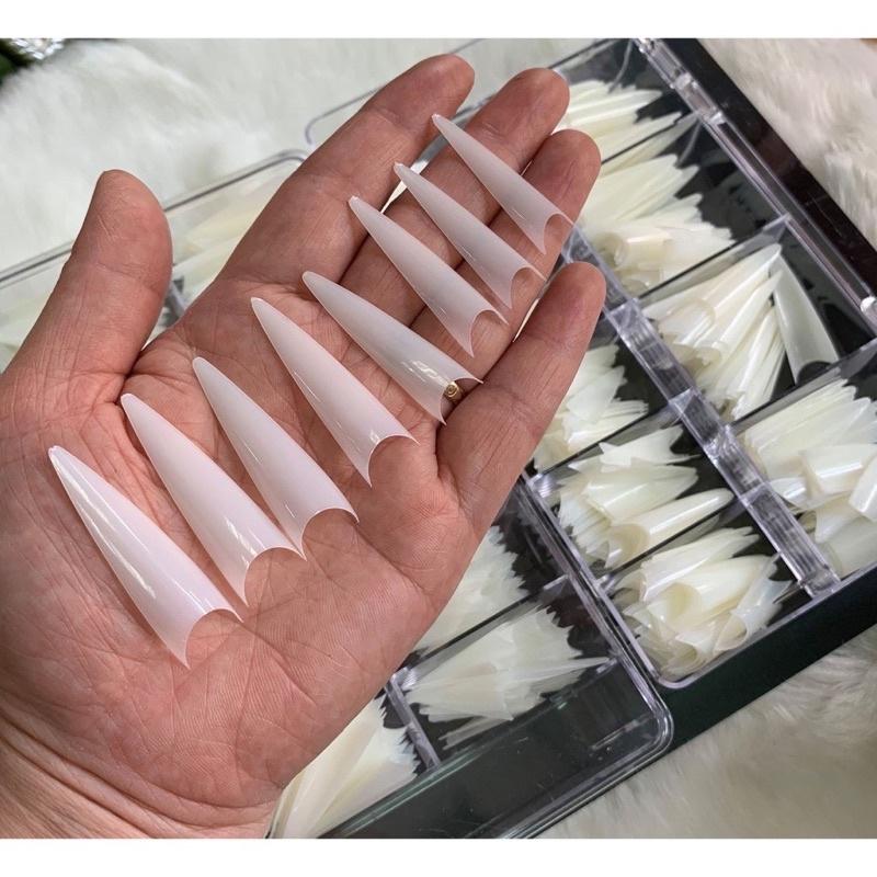 Móng tip, móng nối form nhọn dài hộp